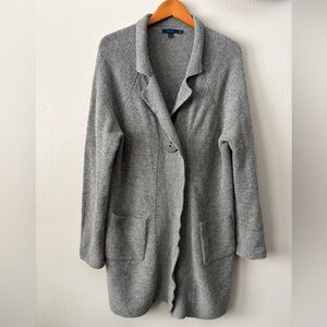 Boden 100% Wool Cardigan Coat Button Front Gray Women’s Size 16 XL 2XL